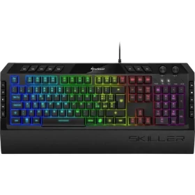 Sharkoon SKILLER SGK5 čierna / herná klávesnica / drôtová / RGB / Rubberdome spínač / IT (4044951030606)