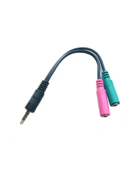 MicroConnect Audio headset kábel stereo mini jack 3.5mm (M) - 2x 3.5mm mini jack (F) 0.25m čierna (AUDALS015)