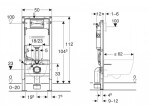 GEBERIT - Duofix Predstenová inštalácia na závesné WC, výška 1,12 m 458.103.00.2