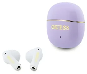 Guess Gold Line Glossy Classic Logo TWS fialové / Bezdrôtové slúchadlá / Do uší (57983130966)