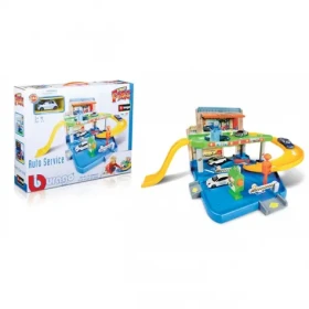 Bburago STREET FIRE Garáž s autoservisom + autíčko 1:43