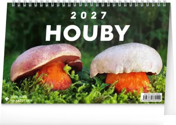 NOTIQUE Stolný kalendár Huby 2027 / Stolný kalendár / 23.1 x 14.5 cm