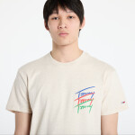 Tričko Tommy Jeans Regular Twisted Sign Tee Beige M