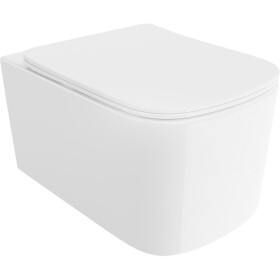 MEXEN/S - Vivo Závesná WC misa Rimless Tornado vrátane sedátka s slow slim, duroplast, biela lesk 30610200T