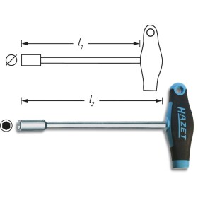 Hazet HAZET dielňa nástrčný kľúč Veľkosť kľúča: 6 mm Dĺžka drieku: 230 mm; 428-6