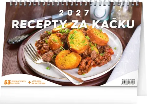 NOTIQUE Recepty za kačku 2027 / Stolný kalendár / 23,1 x 14,5 cm
