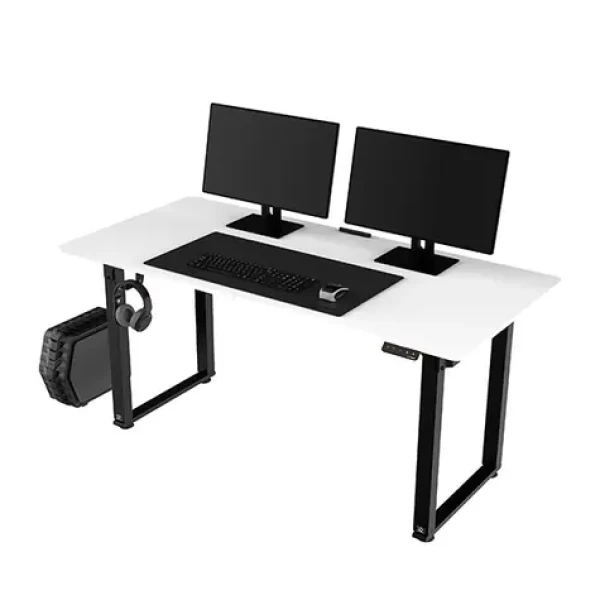 Ultradesk Uplift biela / Herný stôl / 160 x 75 x 74 - 116 cm / nastaviteľná výška (UDESK-UP-WTDE)
