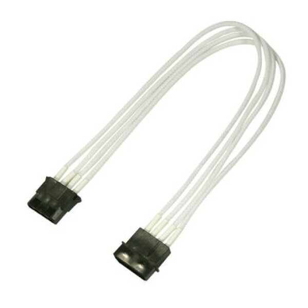 Nanoxia predlžovací kábel 4-pin Molex 30cm biela / 9-4-025 / Single sleeve (NX4PV3EW)