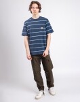 Carhartt WIP S/S Aiken Pocket T-Shirt Aiken Stripe, Dusky Blue S