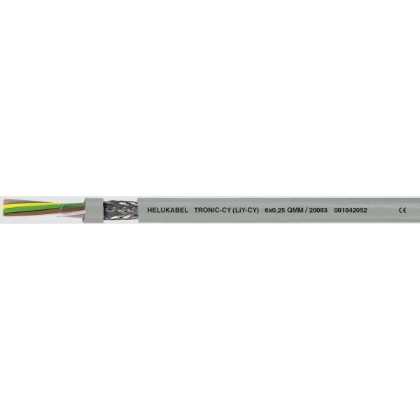 HELU 16034-1000 dátový kábel LiYCY 12 x 0.75 mm² sivá 1000 m; 16034-1000