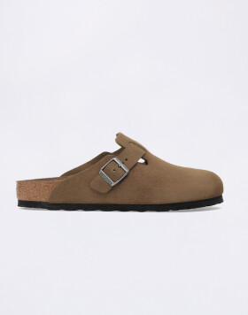 Birkenstock Boston Soft Footbed Suede Leather Dark Tea Tonal FB 43