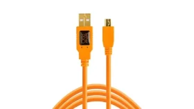 Tether Tools TetherPro oranžová / Kábel / USB 2.0 A - Mini USB B / 5pin / 4,6m (CU5451)