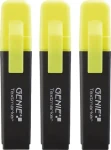 GENIE 40020 Zvýrazňovač žltý, 3 ks / Zvýrazňovač / Klinový hrot / Šírka stopy 1-5 mm (40020)