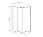 AQUALINE - AGGA štvorcová sprchová zástena 900x900, číre sklo HLF909Y