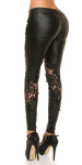 Soo Sexy! Koucla leatherlook pants with lace black L