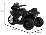 Mamido Detská elektrická motorka BMW S1000RR trojkolka čierna