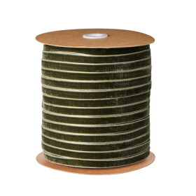 Ib Laursen Zamatová stuha Moss Green – 200 m