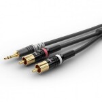 Sommer Cable HBP-3SC2-0030 audio prepojovací kábel [1x jack zástrčka 3,5 mm - 2x cinch zástrčka] 0.30 m čierna; HBP-3SC2-0030