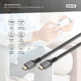 Digitus / HDMI kábel prepojovací / Ultra High Speed / 8K / 2 m (DB-330200-020-S)