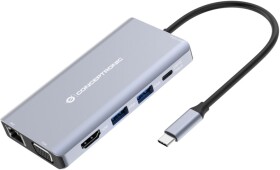 Conceptronic CONCEPTRONIC 10-1 Dock USB-C->HDMI,2xUSB-A,GbE,+ 25cm gr