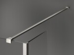 MEXEN/S - Kioto Sprchová zástena WALK-IN voľne stojaca 110 x 30 x 30, čierny vzor, nikel kartáčovaná 800-110-030-222-97-70-030