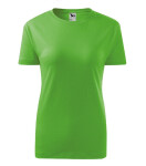 Klasické nové dámske tričko apple green XS
