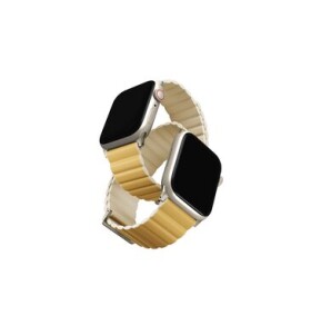 UNIQ Revix Premium Edition Reversible Magnetic remienok pre Apple Watch 41 40 38 mm - CANARY (žltá béžová) (8886463684252)