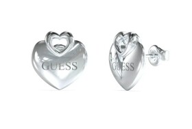Guess Srdiečkové náušnice z ocele Crazy In Love JUBE05218JWRHT/U