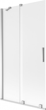 MEXEN/S - Velar dvojkrídlová posuvná vaňová zástena 100 x 150, dekor, chróm 896-100-000-31-01