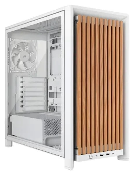 Corsair FRAME 4000D RS Wood biela / Midi-Tower / E-ATX / bez zdroja / priehľadná bočnica (CC-9011341-WW)