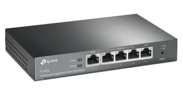 TP-LINK ER605 Omada čierna / Router / VPN / 4X GLAN / Firewall / 20 VPN tunelov (TL-ER605)