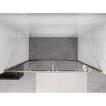 MEXEN - Exo dvojité posuvné sprchové dvere 200, transparent, zlatá 8152-200-000-50-00