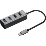 YENKEE YHB C430 sivá / USB Hub / 4X USB-A 3.0 (8590669295098)