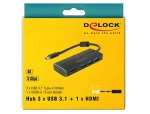 DeLock USB-C 3.1 / Adaptér / 3× USB 3.0 / HDMI 4K (63931)