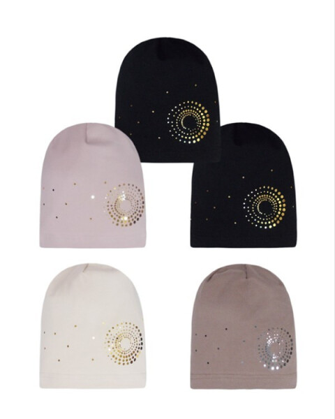 Dievčenská čiapka AJS 48-103 směs barev 52-54 cm