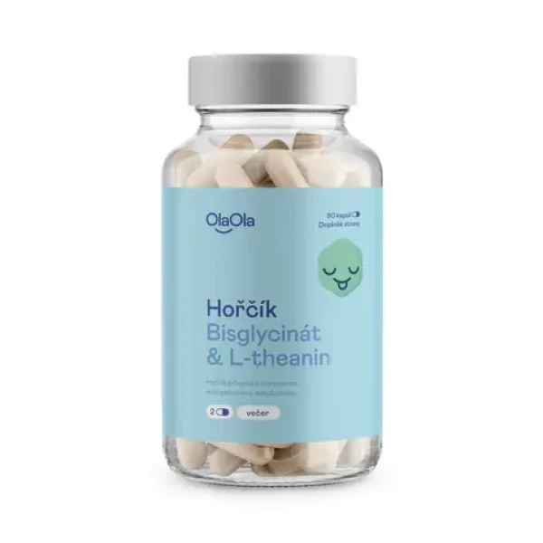 OlaOla Horčík Bisglycinát L-theanín na noc / 90 kapsúl (110040)
