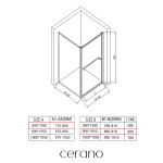 CERANO - Sprchovací kút Versaro L/P - 6 mm - čierna matná, transparentné sklo - 80x90 - zasúvacia CER-8050BD80283