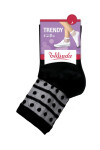 Dámske ponožky ozdobným lemom TRENDY COTTON SOCKS Bellinda biela