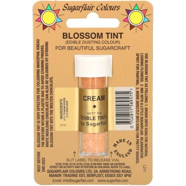 Jedlá prášková farba Cream 7 ml - Sugarflair