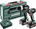 Metabo METABO.COMBO SET 18V 2.8.4 (BS 18 LT BL + SSD 18 LT 200 BL) 2x5.2Ah METABOX ...