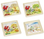 GOKI Vývojové drevené puzzle Ročné obdobia
