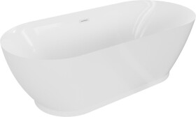 MEXEN/S - Roxy voľne stojaca vaňa 180 x 85, biela, sifón a prepad biela 51201808500-20