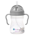 B.box Hrnček so slamkou 240 ml - šedý EUR
