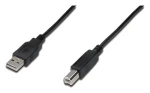 Digitus USB 2.0 kábel AB čierny 5 m / PC kábel USB / A(M) - B(M) / tienený (AK-300105-050-S)