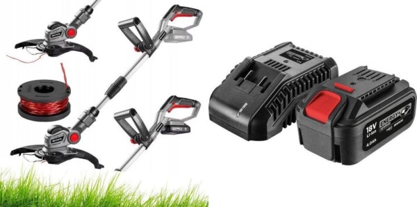 Graphite Podkaszarka na żyłkę akumulatorowa Energy+ 18V Li-lon (58GE112) + akumulator 4 Ah z ładowarką 58GE132