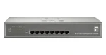 LevelOne PoE+ switch 8x Gigabit 240W / Switch / Unmanaged / 8x GbE PoE+ porty / Rack 19" / kovové telo (GEP-0822)