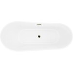 MEXEN/S - Dora voľne stojaca vaňa 170 x 75, biela, sifón a prepad zlatá 52071707500-50