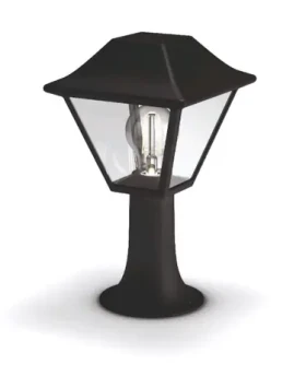 Philips Alpenglow vonkajšie stĺpikové svietidlo 1xE27 60W / bez zdroja / 30cm / IP44 / čierne (SKL000255849)
