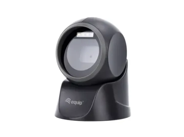 Equip 2D Omni-direkčná stolná čítačka čiarových kódov čierna / Čítačka čiarových kódov / Pultová / 1D/2D / USB / IP54 (351027)