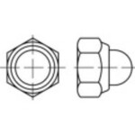 TOOLCRAFT 135413 klobúková matica uzavretá M4 DIN 986 ocel glavanizované zinkom 100 ks; 135413